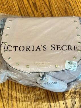 Victoria’s Secret Blush Pink Studded Crossbody Bag NWT Faux Leather Purse